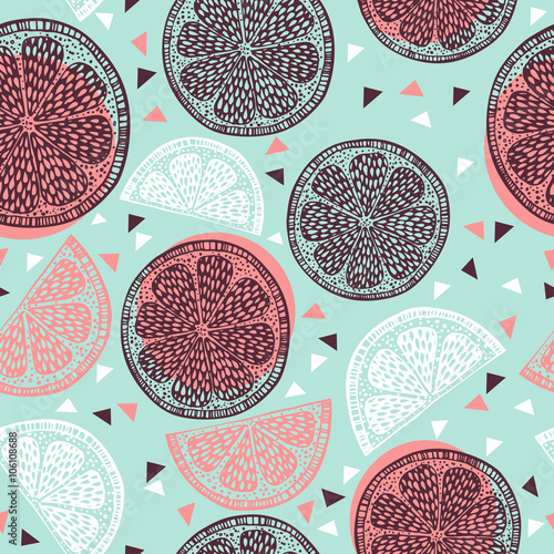 Naklejka dekoracyjna Citrus pattern graphics