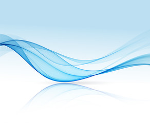 Wall Mural - abstract vector background, futuristic wavy