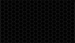 Black abstract geometric hexagon pattern background with white o