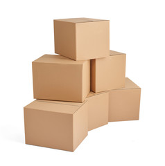 Wall Mural - box package delivery cardboard carton stack
