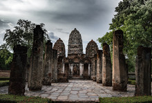 Three Spires Pagoda In Sukhothai