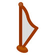 © juliars - Harp icon, isometric 3d style