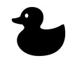 Rubber duck / ducky bath toy flat icon for apps and websites