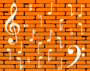 Wall Mural - Music Wall Background