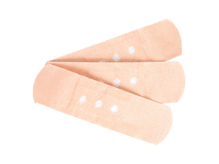 medical sticking plasters, isolated on white
