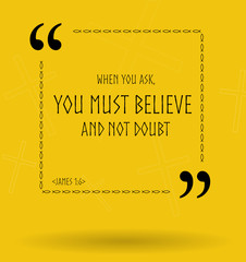 Poster - Bible quotes about Christian faith without doubt