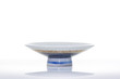 Asian ceramics cups on white with reflection, Clipping path