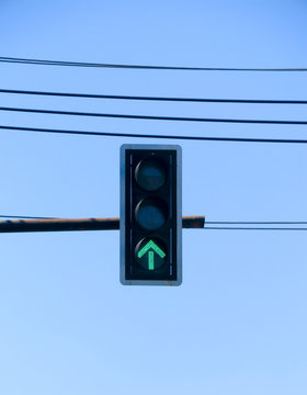The green street light.