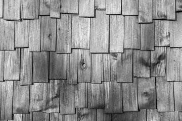 Wall Mural - gray wood shingle tiles roof texture