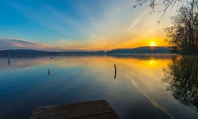 Lake alndscape at sunrise
