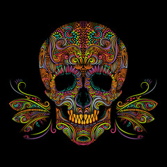 Decorative color skull