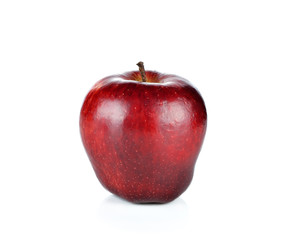 Fresh red apple isolated on white