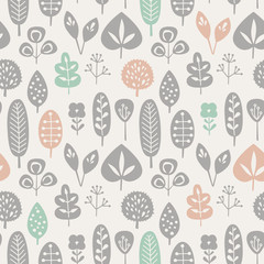 Aufkleber - seamless pattern with leaves