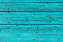 Section Of Textured Turquoise Wood Panelling From A Seaside Beach Hut. Could Be Used As A Background To Illustrate Beach And Summer Holiday Themes.
