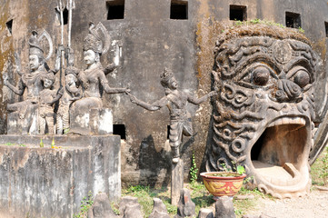 the beautiful and bizzare buddha park in vientiane, laos