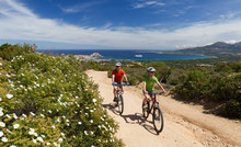 Mountainbiker Auf Korsika