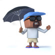 © Steve Young - 3d Sailor dude under an umbrella