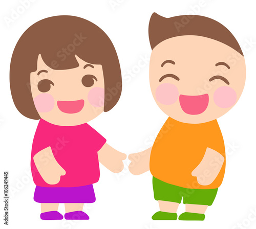 仲良しの子供2人のベクターイラスト Stock Vector Adobe Stock 仲良しの子供2人のベクターイラスト Stock Vector Adobe Stock