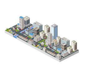 Wall Mural - Large isometric city