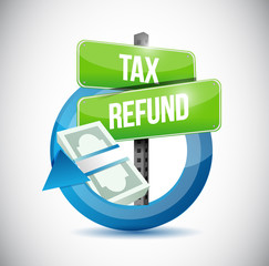 Wall Mural - tax refund money cycle illustration design