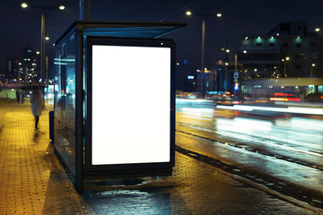 Bus stop advertising billboard