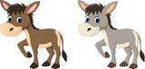 Fototapeta  - Funny donkey cartoon