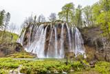 Fototapeta Kwiaty - Lake And Waterfall-Plitvice National Park,Croatia