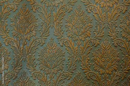 Board z aluminiowym obramowaniem Zielone złoto ściana ornament tekstura tło