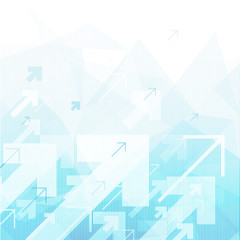Aufkleber - Blue Arrows Up. Motion Up. Successful Concept Cover Design. Good
