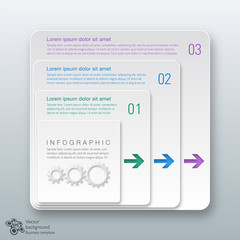 Wall Mural - Infographics Vector Background 3-Step Process