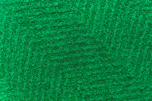 The Diagonal Texture Of Green Thick Woolen Cloth