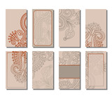 Fototapeta Boho - Vector set of greeting or invitation cards.