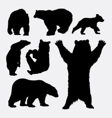 bear wild animal silhouette 2. good use for symbol, logo, web icon, mascot, sign, sticker, or any de