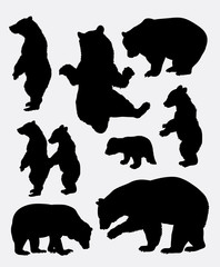 Wall Mural - Bear wild animal silhouette 3. Good use for symbol, logo, web icon, mascot, sign, sticker, or any design you want. Easy to use.
