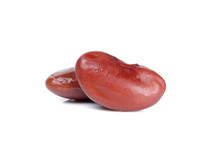 Boiled Red Bean Isolated On The White