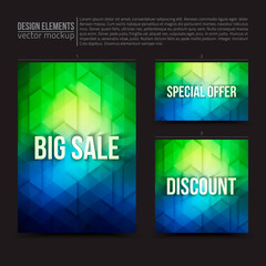 Wall Mural - vector design elements: flayer, card, banner. big sale, special offer, discount. vector design templ