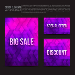 Wall Mural - vector design elements: flayer, card, banner. big sale, special offer, discount. vector design templ