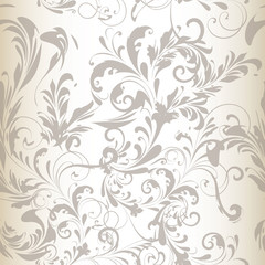 Wall Mural - vector seamless pattern or background with swirl flourishes whit