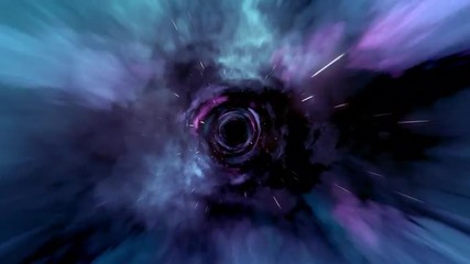wormhole straight through time and space, and millions of stars. warp straight ahead through this bl