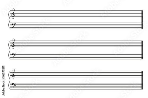 Fotografía Sheet music books horizontal. Vector EPS10