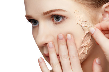 Wall Mural - beauty concept rejuvenation, renewal, skin care, skin problems