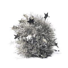 Tinsel garland pile isolated