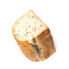 Poster - Pile of the white bread's slices isolated