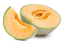 Orange Cantaloupe Melon Isolated