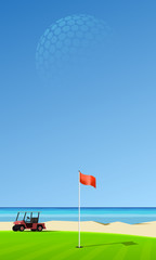 Wall Mural - golf hole banner