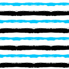 Painted Striped Blue Black Pattern