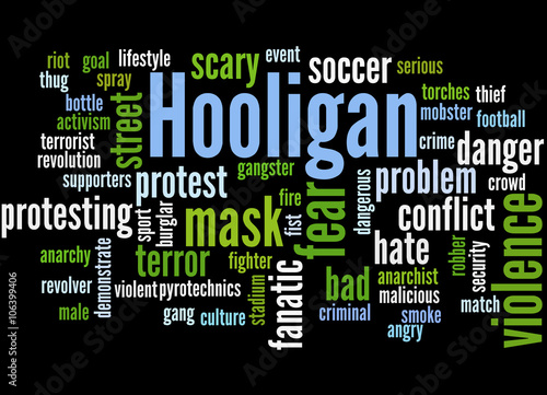Photo  Hooligan word cloud, word cloud concept 9