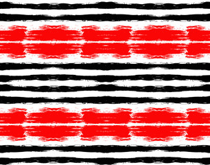 Wall Mural - Unusual Painted Black Red Striped Pattern