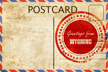 Vintage Postcard Greetings From Wyoming