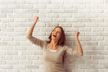 Wall Mural - Beautiful young woman